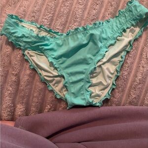 Victoria's Secret Blue scrunch, cheeky bikini bottoms